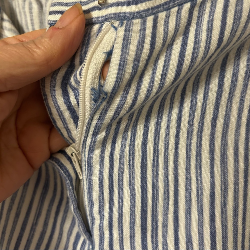 Chico's Blue and White Striped Linen Chinos , size Chico’s 3 - Picture 8 of 9
